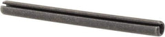 Made in USA - 1/8" Diam x 1-1/2" Long Slotted Spring Pin - Grade 1070-1090 Alloy Steel, Black Oxide Finish - Americas Industrial Supply