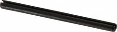 Made in USA - 1/8" Diam x 1-3/4" Long Slotted Spring Pin - Grade 1070-1090 Alloy Steel, Black Oxide Finish - Americas Industrial Supply