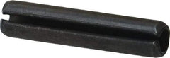 Made in USA - 3/16" Diam x 7/8" Long Slotted Spring Pin - Grade 1070-1090 Alloy Steel, Black Oxide Finish - Americas Industrial Supply
