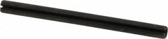 Made in USA - 3/16" Diam x 2-1/2" Long Slotted Spring Pin - Grade 1070-1090 Alloy Steel, Black Oxide Finish - Americas Industrial Supply