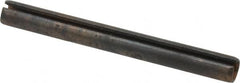 Made in USA - 1/4" Diam x 2-1/2" Long Slotted Spring Pin - Grade 1070-1090 Alloy Steel, Black Oxide Finish - Americas Industrial Supply