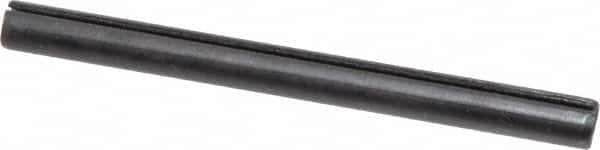 Made in USA - 1/4" Diam x 3" Long Slotted Spring Pin - Grade 1070-1090 Alloy Steel, Black Oxide Finish - Americas Industrial Supply