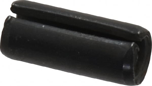 Made in USA - 5/16" Diam x 3/4" Long Slotted Spring Pin - Grade 1070-1090 Alloy Steel, Black Oxide Finish - Americas Industrial Supply