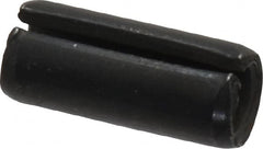 Made in USA - 5/16" Diam x 3/4" Long Slotted Spring Pin - Grade 1070-1090 Alloy Steel, Black Oxide Finish - Americas Industrial Supply