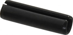 Made in USA - 5/16" Diam x 1-1/8" Long Slotted Spring Pin - Grade 1070-1090 Alloy Steel, Black Oxide Finish - Americas Industrial Supply