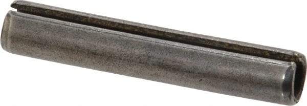 Made in USA - 5/16" Diam x 1-3/4" Long Slotted Spring Pin - Grade 1070-1090 Alloy Steel, Black Oxide Finish - Americas Industrial Supply