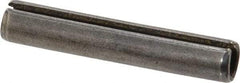 Made in USA - 5/16" Diam x 1-3/4" Long Slotted Spring Pin - Grade 1070-1090 Alloy Steel, Black Oxide Finish - Americas Industrial Supply