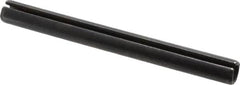 Made in USA - 5/16" Diam x 3-1/4" Long Slotted Spring Pin - Grade 1070-1090 Alloy Steel, Black Oxide Finish - Americas Industrial Supply