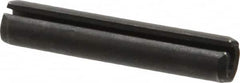 Made in USA - 3/8" Diam x 2" Long Slotted Spring Pin - Grade 1070-1090 Alloy Steel, Black Oxide Finish - Americas Industrial Supply