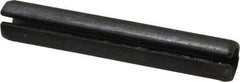Made in USA - 3/8" Diam x 2-1/4" Long Slotted Spring Pin - Grade 1070-1090 Alloy Steel, Black Oxide Finish - Americas Industrial Supply