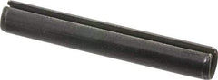 Made in USA - 3/8" Diam x 2-1/2" Long Slotted Spring Pin - Grade 1070-1090 Alloy Steel, Black Oxide Finish - Americas Industrial Supply