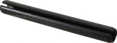Made in USA - 3/8" Diam x 3-1/4" Long Slotted Spring Pin - Grade 1070-1090 Alloy Steel, Black Oxide Finish - Americas Industrial Supply
