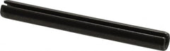 Made in USA - 3/8" Diam x 3-1/2" Long Slotted Spring Pin - Grade 1070-1090 Alloy Steel, Black Oxide Finish - Americas Industrial Supply