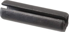 Made in USA - 7/16" Diam x 1-1/2" Long Slotted Spring Pin - Grade 1070-1090 Alloy Steel, Black Oxide Finish - Americas Industrial Supply
