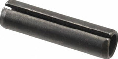 Made in USA - 7/16" Diam x 1-3/4" Long Slotted Spring Pin - Grade 1070-1090 Alloy Steel, Black Oxide Finish - Americas Industrial Supply