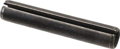 Made in USA - 7/16" Diam x 2-1/2" Long Slotted Spring Pin - Grade 1070-1090 Alloy Steel, Black Oxide Finish - Americas Industrial Supply