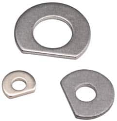Made in USA - #4 Screw Size, 0.125" ID, 1008/1010 Steel Clipped Washer - 0.12 to 0.13" ID, 0.302 to 0.322" OD, 0.027 to 0.033" Thickness, Uncoated - Americas Industrial Supply