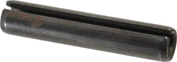 Made in USA - 1/2" Diam x 2-1/2" Long Slotted Spring Pin - Grade 1070-1090 Alloy Steel, Black Oxide Finish - Americas Industrial Supply