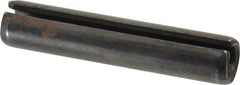 Made in USA - 1/2" Diam x 2-1/2" Long Slotted Spring Pin - Grade 1070-1090 Alloy Steel, Black Oxide Finish - Americas Industrial Supply