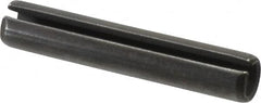 Made in USA - 1/2" Diam x 2-3/4" Long Slotted Spring Pin - Grade 1070-1090 Alloy Steel, Black Oxide Finish - Americas Industrial Supply