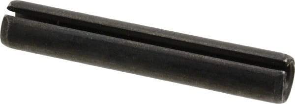Made in USA - 1/2" Diam x 3" Long Slotted Spring Pin - Grade 1070-1090 Alloy Steel, Black Oxide Finish - Americas Industrial Supply