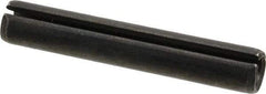 Made in USA - 1/2" Diam x 3" Long Slotted Spring Pin - Grade 1070-1090 Alloy Steel, Black Oxide Finish - Americas Industrial Supply