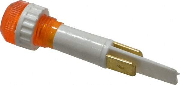 ACI - 110 V Amber Lens Indicating Light - Round Lens, Blade Connector, 52.6" OAL x 13.5" Wide - Americas Industrial Supply