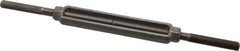 Made in USA - 2,200 Lb Load Limit, 1/2" Thread Diam, 6" Take Up, Steel Stub & Stub Turnbuckle - 7-1/2" Body Length, 3/4" Neck Length, 14" Closed Length - Americas Industrial Supply