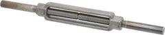 Made in USA - 5,200 Lb Load Limit, 3/4" Thread Diam, 6" Take Up, Steel Stub & Stub Turnbuckle - 8-1/4" Body Length, 1-1/16" Neck Length, 16" Closed Length - Americas Industrial Supply