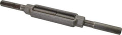 Made in USA - 10,000 Lb Load Limit, 1" Thread Diam, 6" Take Up, Steel Stub & Stub Turnbuckle - 8-3/4" Body Length, 1-3/8" Neck Length, 18" Closed Length - Americas Industrial Supply