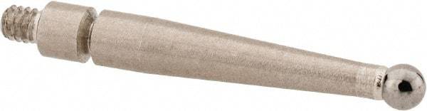 Mitutoyo - 2mm Ball Diam, Carbide, Ball Test Indicator Contact Point - 0.79" Contact Point Length, Use with Mitutoyo 513 Series Dial Test Indicators - Americas Industrial Supply