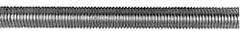 Made in USA - 2 - 4-1/2 UNC (Coarse), 6' Long, Low Carbon Steel Threaded Rod - Zinc-Plated Finish, Right Hand Thread - Americas Industrial Supply