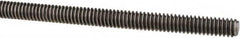 Made in USA - 1/4-20 UNC (Coarse), 3' Long, Low Carbon Steel Threaded Rod - Oil Finish Finish, Right Hand Thread - Americas Industrial Supply