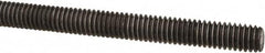 Made in USA - 5/16-18 UNC (Coarse), 3' Long, Low Carbon Steel Threaded Rod - Oil Finish Finish, Right Hand Thread - Americas Industrial Supply