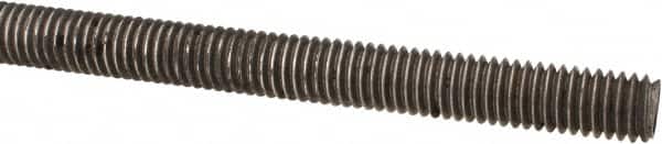 Made in USA - 3/8-16 UNC (Coarse), 3' Long, Low Carbon Steel Threaded Rod - Oil Finish Finish, Right Hand Thread - Americas Industrial Supply