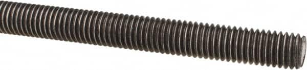 Made in USA - 1/2-13 UNC (Coarse), 3' Long, Low Carbon Steel Threaded Rod - Oil Finish Finish, Right Hand Thread - Americas Industrial Supply