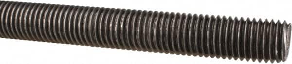 Made in USA - 3/4-10 UNC (Coarse), 3' Long, Low Carbon Steel Threaded Rod - Oil Finish Finish, Right Hand Thread - Americas Industrial Supply