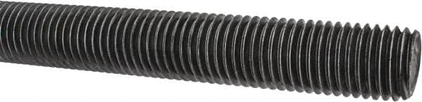 Made in USA - 7/8-9 UNC (Coarse), 3' Long, Low Carbon Steel Threaded Rod - Oil Finish Finish, Right Hand Thread - Americas Industrial Supply