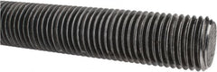 Made in USA - 1-1/4-7 UNC (Coarse), 3' Long, Low Carbon Steel Threaded Rod - Oil Finish Finish, Right Hand Thread - Americas Industrial Supply