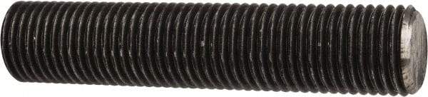 Made in USA - 1-1/2-6 UNC (Coarse), 3' Long, Low Carbon Steel Threaded Rod - Oil Finish Finish, Right Hand Thread - Americas Industrial Supply