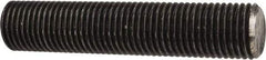 Made in USA - 1-1/2-6 UNC (Coarse), 3' Long, Low Carbon Steel Threaded Rod - Oil Finish Finish, Right Hand Thread - Americas Industrial Supply