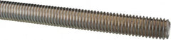 Made in USA - 1/2-13 UNC (Coarse), 3' Long, Low Carbon Steel Threaded Rod - Zinc-Plated Finish, Right Hand Thread - Americas Industrial Supply