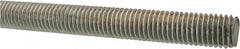 Made in USA - 5/8-11 UNC (Coarse), 3' Long, Low Carbon Steel Threaded Rod - Zinc-Plated Finish, Right Hand Thread - Americas Industrial Supply