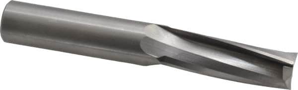 Onsrud - 3/4" Cutting Diam x 2-1/8" Length of Cut, 3 Flute, Upcut Spiral Router Bit - Uncoated, Right Hand Cut, Solid Carbide, 5" OAL x 3/4" Shank Diam, Three Edge, 10° Helix Angle - Americas Industrial Supply