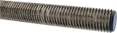 Made in USA - 1-8 UNC (Coarse), 3' Long, Stainless Steel Threaded Rod - Right Hand Thread - Americas Industrial Supply