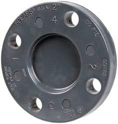 Value Collection - 2" Pipe, 5-15/16" OD, PVC Blind Pipe Flange - Schedule 80, Gray - Americas Industrial Supply