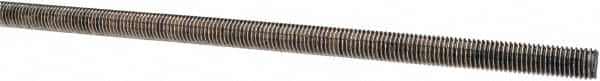Made in USA - 1/4-28 UNF (Fine), 3' Long, Stainless Steel Threaded Rod - Right Hand Thread - Americas Industrial Supply