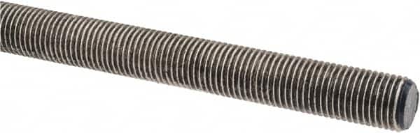 Made in USA - 3/8-24 UNF (Fine), 3' Long, Stainless Steel Threaded Rod - Right Hand Thread - Americas Industrial Supply