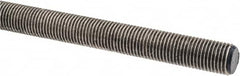 Made in USA - 3/8-24 UNF (Fine), 3' Long, Stainless Steel Threaded Rod - Right Hand Thread - Americas Industrial Supply