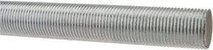 Made in USA - 3/4-16 UNF (Fine), 3' Long, Low Carbon Steel Threaded Rod - Zinc-Plated Finish, Right Hand Thread - Americas Industrial Supply